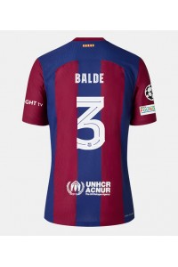 Barcelona Alejandro Balde #3 Jalkapallovaatteet Naisten Kotipaita 2023-24 Lyhythihainen